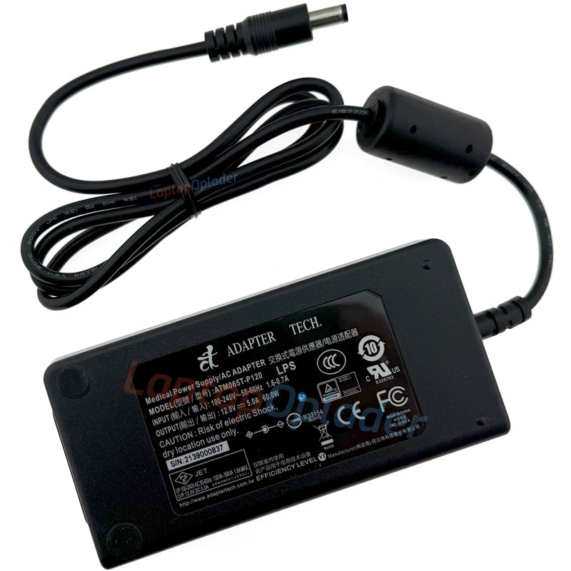 AC-DC 12V 5A 5.5x2.1mm Oplader