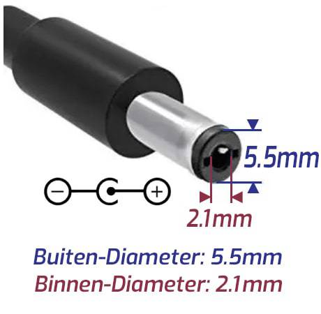 AC-DC Pin 5.5x2.1mm Diameter