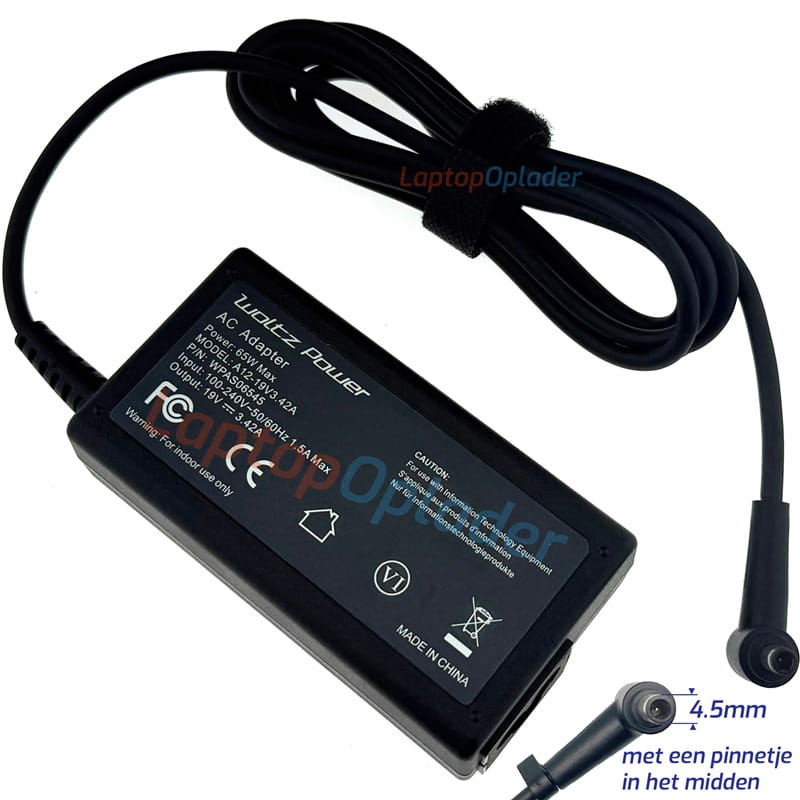 Asus ZenBook UX530UQ-FY 65W Oplader Ronde Center Pin 4.5x3.0mm