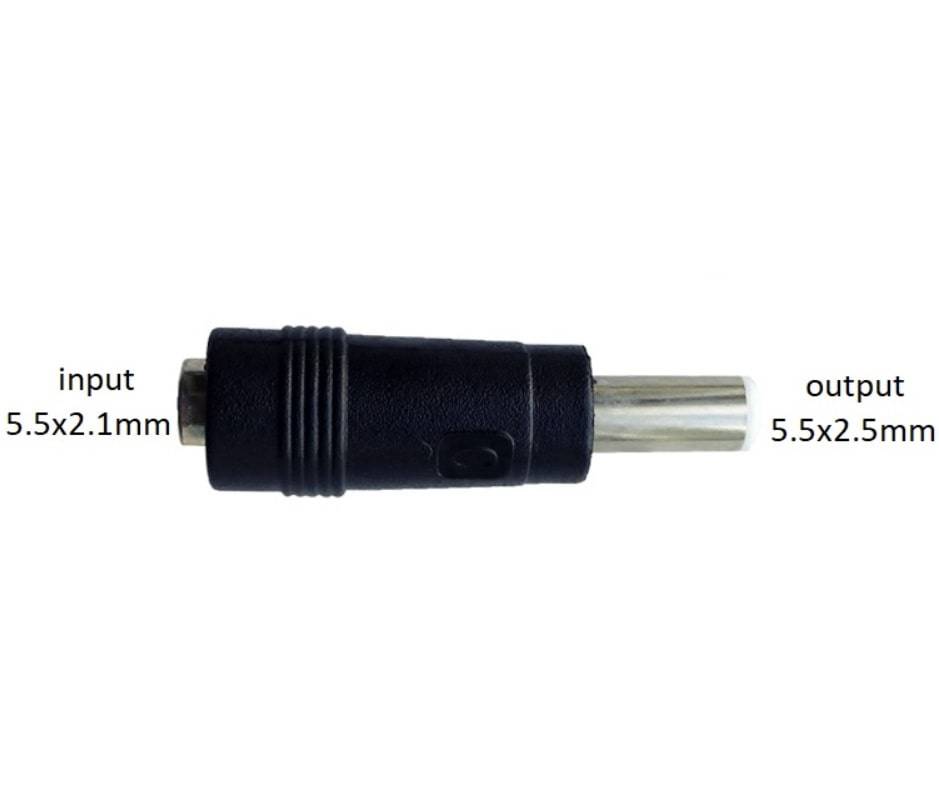 Verloopstuk Connector 5.5x2.1mm naar 5.5x2.5mm
